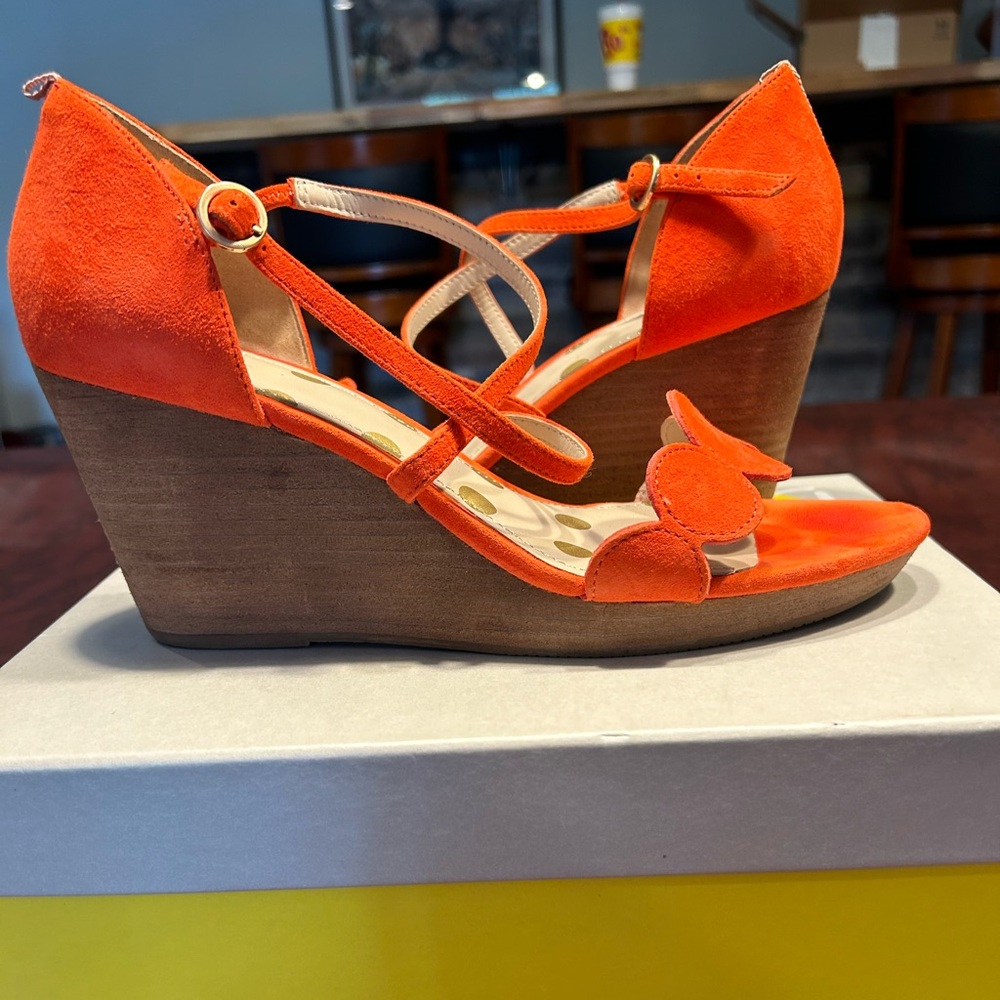 Boden orange high heels! Woman’s size 11